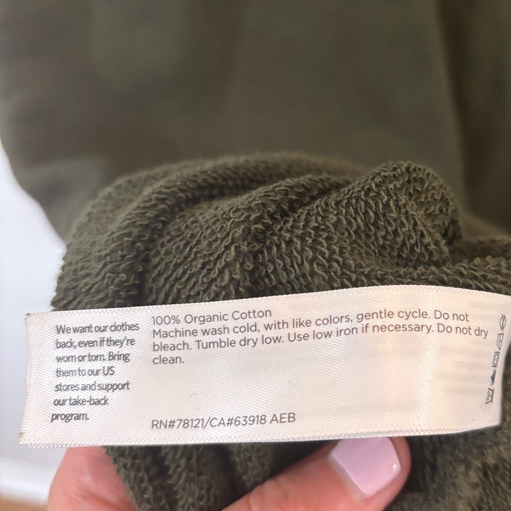 Eileen Fisher Raw Hem Short Sleeve Sweatshirt Dress - Picture 4 of 4